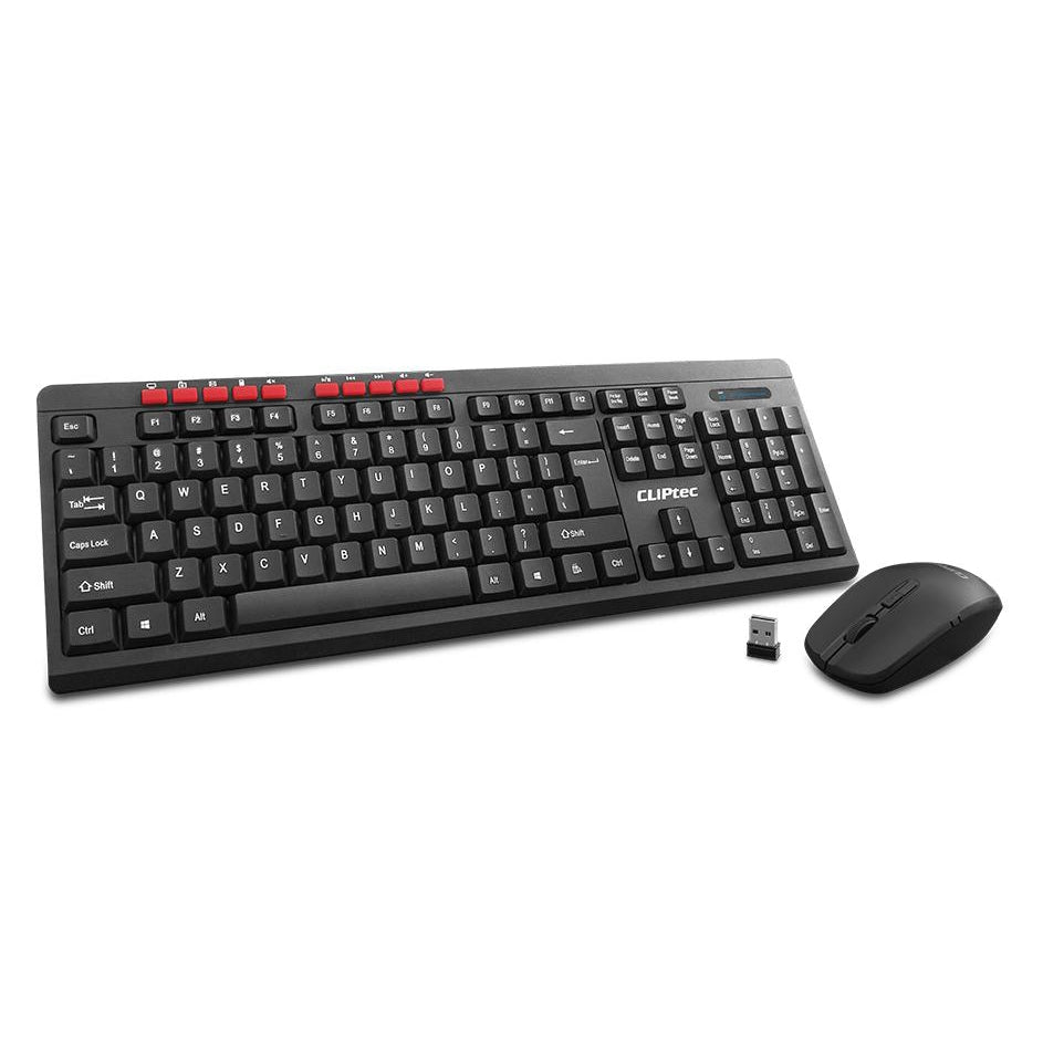 CLiPtec ESSENTIAL AIR WIRELESS MULTIMEDIA KEYBOARD AND MOUSE COMBO SET - Oceania Mart