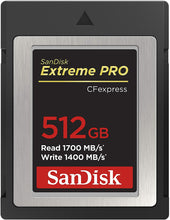 Load image into Gallery viewer, SanDisk 512GB Extreme PRO CFexpress Card Type B - SDCFE-512G-GN4NN READ 1700 MB/S WRITE 1400MB/S
