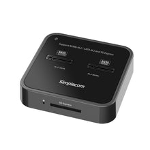 Load image into Gallery viewer, Simplecom SD530 USB 3.2 Gen2 to NVMe + SATA M.2 SSD Dual Bay Docking Station with SD Express Card Reader
