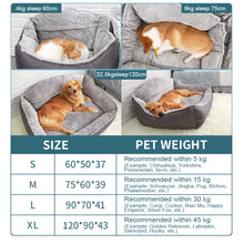 Load image into Gallery viewer, Sofa-Style Dog Bed Waterproof Washable Soft High Back Comfy Sleeping Kennel M
