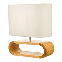 Load image into Gallery viewer, Wooden Modern Table Lamp Timber Bedside Lighting Desk Reading Light Brown White
