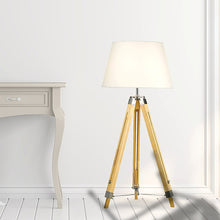 Load image into Gallery viewer, Modern Floor Lamp Wood Tripod Home Bedroom Reading Light 145cm
