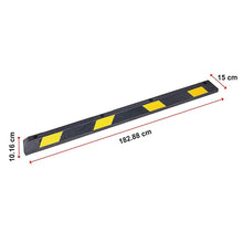 Load image into Gallery viewer, 180cm Heavy Duty Rubber Curb Parking Guide Wheel Driveway Stopper Reflective Yellow
