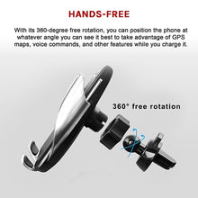 Load image into Gallery viewer, Automatic Clamping Wireless Car Charger Mount For iPhone Samsung Type-C Phones
