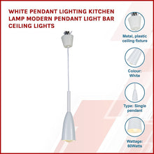 Load image into Gallery viewer, White Pendant Lighting Kitchen Lamp Modern Pendant Light Bar Ceiling Lights
