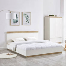 Load image into Gallery viewer, Aiden Industrial Contemporary White Oak Bed Frame - Oceania Mart
