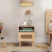 Load image into Gallery viewer, Kailua Rattan Bedside Table in Maple
