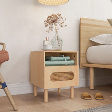 Load image into Gallery viewer, Kailua Rattan Bedside Table in Maple
