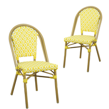 Load image into Gallery viewer, Lana Yellow Outdoor Dining Chair Set
