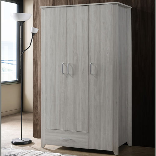 Large 3 Door Wardrobe Bedroom Storage Cabinet Closet - Oceania Mart