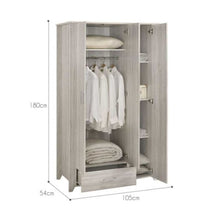 Load image into Gallery viewer, Large 3 Door Wardrobe Bedroom Storage Cabinet Closet - Oceania Mart
