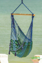 Load image into Gallery viewer, Mayan Legacy Extra Large Outdoor Cotton Mexican Hammock Chair in Caribe Colour
