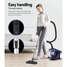 Load image into Gallery viewer, Devanti Vacuum Cleaner Bagless Cyclone Cyclonic Vac Home Office Car 2200W Blue
