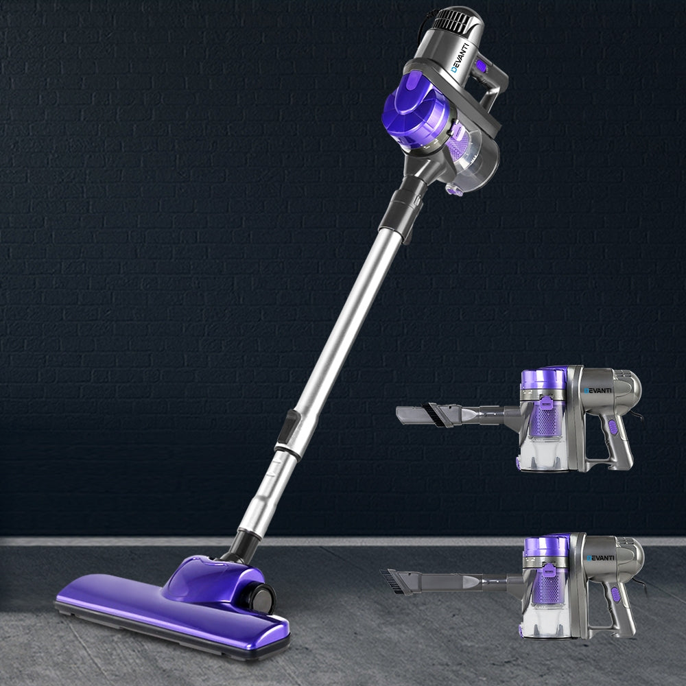 Devanti Corded Handheld Bagless Vacuum Cleaner - Purple and Silver - Oceania Mart