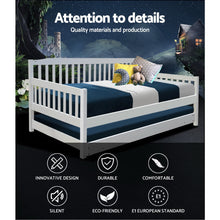 Load image into Gallery viewer, Artiss Single Wooden Trundle Bed Frame Timber Kids Adults
