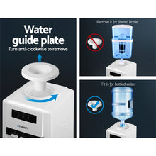 Load image into Gallery viewer, Devanti 22L Bench Top Water Cooler Dispenser Purifier Hot Cold Three Tap with 2 Replacement Filters
