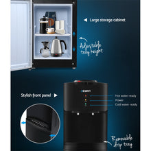 Load image into Gallery viewer, Devanti Water Cooler Dispenser Mains Bottle Stand Hot Cold Tap Office Black
