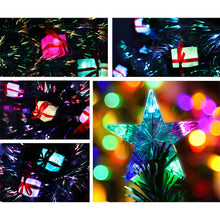 Load image into Gallery viewer, Jingle Jollys LED Christmas Tree 2.1m 7Ft Xmas Fibre Optic Green Multi-colour Lights
