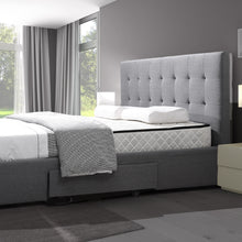 Load image into Gallery viewer, Levede Bed Frame Double King Fabric With Drawers Storage Wooden Mattress Grey
