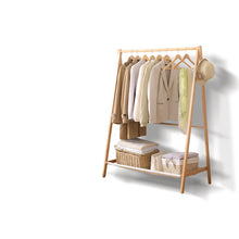Load image into Gallery viewer, Levede Clothes Stand Garment Dyring Rack Hanger Organiser Wooden Rail Portable - Oceania Mart
