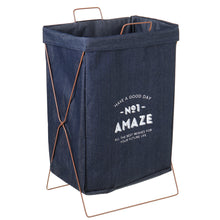 Load image into Gallery viewer, Foldable X-Shape Laundry Baskets Collapsible Iron Hamper Denim Storage Bag - Oceania Mart
