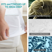 Load image into Gallery viewer, DreamZ Fitted Waterproof Mattress Protector with Bamboo Fibre Cover Queen Size - Oceania Mart
