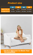 Load image into Gallery viewer, DreamZ Couch Stretch Sofa Lounge Cover Protector Slipcover 2 Seater Off White - Oceania Mart
