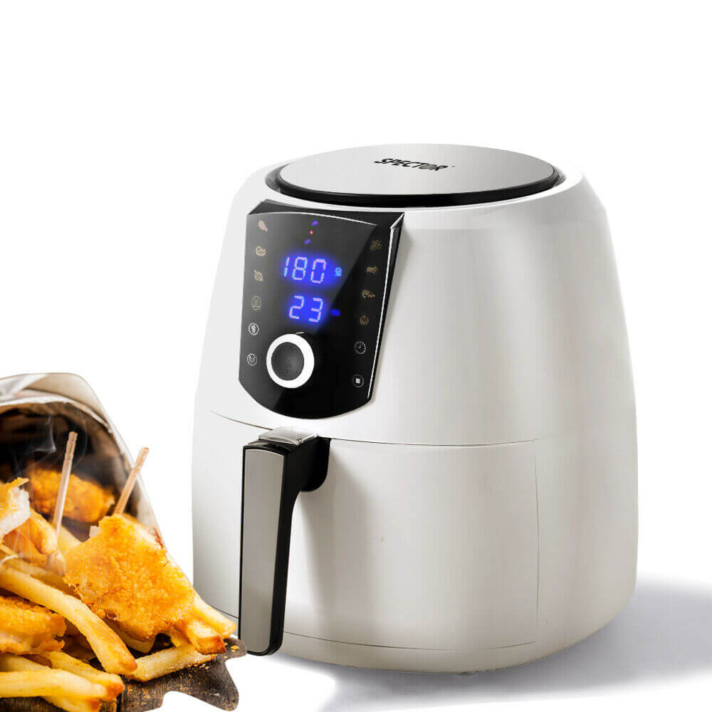 Spector 7L Air Fryer LCD Healthy Cooker Low Fat OilFree Kitchen Oven 1800W White - Oceania Mart