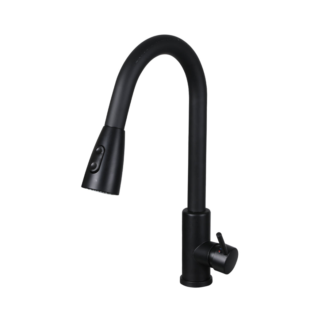 Kitchen Sink Pull Out Spray Mixer Tap Faucet Swivel Spout Taps Black - Oceania Mart