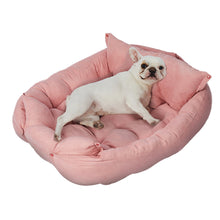 Load image into Gallery viewer, PaWz Pet Bed 2 Way Use Dog Cat Soft Warm Calming Mat Sleeping Kennel Sofa Pink M
