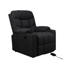 Load image into Gallery viewer, Levede Recliner Chair Electric Lift Chair Armchair Lounge Fabric Sofa USB Charge
