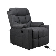 Load image into Gallery viewer, Levede Recliner Chair Electric Lift Chairs Armchair Lounge Fabric Sofa USB Charge
