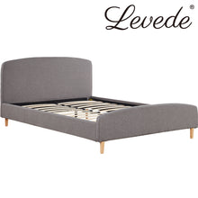 Load image into Gallery viewer, Levede Bed Frame Queen Size Wooden Platform Linen Fabric Base Bedhead Headboard
