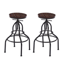 Load image into Gallery viewer, 2x Bar Stools Stool Swivel Gas Lift Kitchen Wooden Dining Chair Chairs Barstools - Oceania Mart
