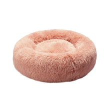 Load image into Gallery viewer, Pet Bed Cat Dog Donut Nest Calming Kennel Cave Deep Sleeping Pink L - Oceania Mart
