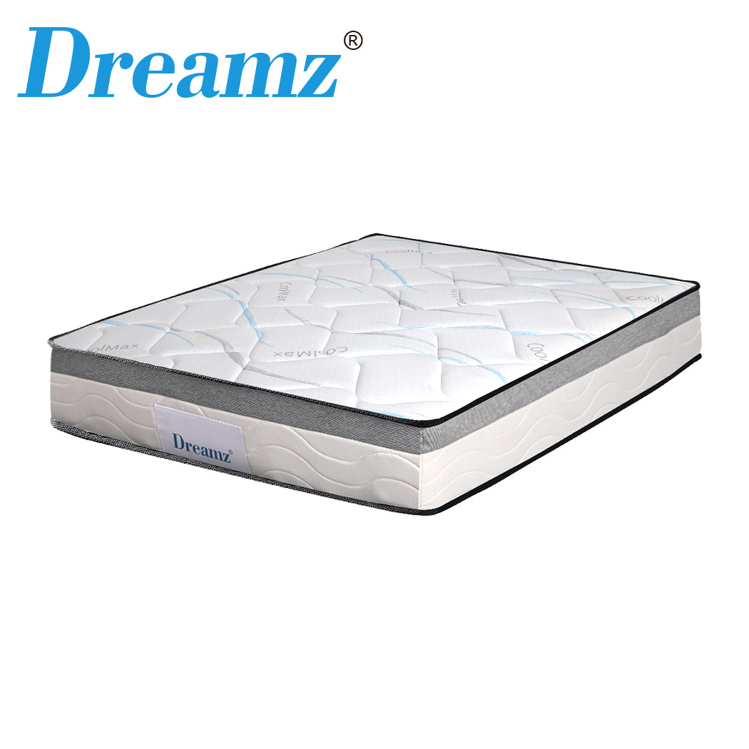 Dreamz Mattress Single Size Bed Top Pocket Spring Medium Firm Premium Foam 25CM - Oceania Mart