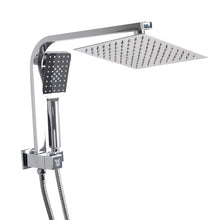 Load image into Gallery viewer, Rain Shower Head Set Silver Square Brass Taps Mixer Handheld High Pressure 8&quot; - Oceania Mart
