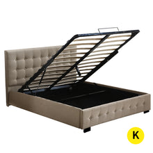 Load image into Gallery viewer, Levede Bed Frame Base With Gas Lift King Size Platform Fabric
