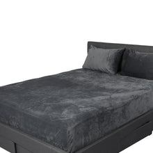 Load image into Gallery viewer, Bedding Set Ultrasoft Fitted Bed Sheet with Pillowcases Dark Grey King - Oceania Mart
