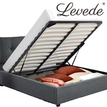 Load image into Gallery viewer, Levede Bed Frame Queen Size Gas Lift Base Storage Wooden Platform Linen Cotton
