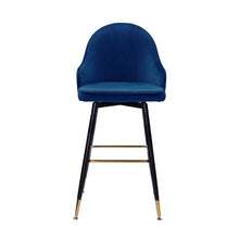 Load image into Gallery viewer, Levede 2x Bar dStools Stool Kitchen Chairs Swivel Velvet Barstools Vintage Blue
