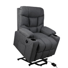 Load image into Gallery viewer, Levede Recliner Chair Electric Lift Chairs Armchair Lounge Fabric Sofa USB Charge
