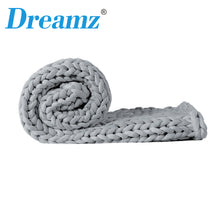 Load image into Gallery viewer, Dreamz Knitted Weighted Blanket Chunky Bulky Knit Throw Blanket 3KG Grey - Oceania Mart
