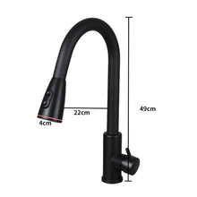 Load image into Gallery viewer, Kitchen Sink Pull Out Spray Mixer Tap Faucet Swivel Spout Taps Black - Oceania Mart
