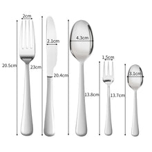 Load image into Gallery viewer, Cutlery Set Knife Fork Spoon Tableware Set Glossy Silver Stainless Steel 30pcs - Oceania Mart
