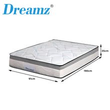 Load image into Gallery viewer, Dreamz Mattress Single Size Bed Top Pocket Spring Medium Firm Premium Foam 25CM - Oceania Mart
