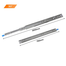 Load image into Gallery viewer, 150KG Drawer Slides 750MM Full Extension Soft Close Locking Ball Bearing Pair - Oceania Mart
