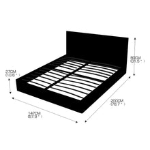 Load image into Gallery viewer, Levede Bed Frame Gas Lift Premium Leather Base Mattress Storage Double Black
