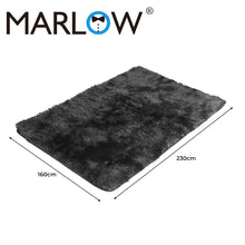 Load image into Gallery viewer, Marlow Floor Rug Shaggy Rugs Soft Large Carpet Area Tie-dyed 160x230cm Black
