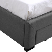 Load image into Gallery viewer, Levede Bed Frame King Fabric With Drawers Storage Wooden Mattress Grey
